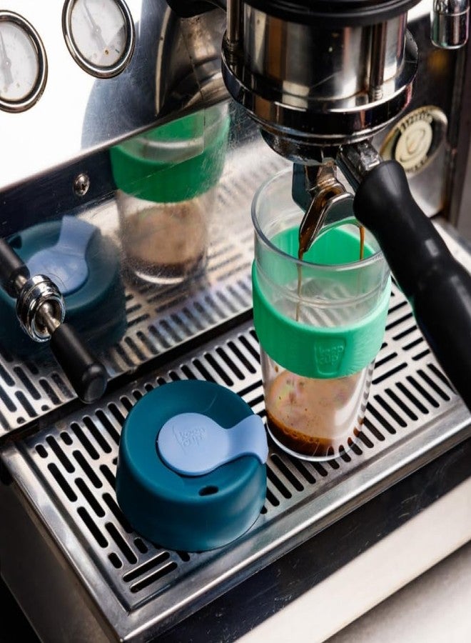 KeepCup Original, Lightweight Plastic Reusable Coffee Cup with Splashproof Sipper Lid - Medium 12oz/340ml - Black - Image 4